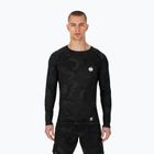 Мъжки Rashguard с дълъг ръкав Pitbull West Coast Net Camo 2 Rash black camo