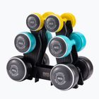 Комплект дъмбели със стойка Body Sculpture Smart Bw 108Dt 24 kg yellow/blue/black