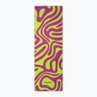 Килимче за йога/фитнес FORCEBAND Abstract Violet 4 mm виолетово/лимонено