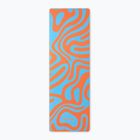 Килимче за йога/фитнес FORCEBAND Abstract Orange 4 мм оранжево/синьо