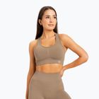 Дамски тренировъчен сутиен Gym Glamour push up бежов 320