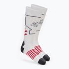 Дамски скиорски чорапи KADVA Skio W white/pink