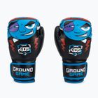 Детски боксови ръкавици Ground Game Prodigy в черно и синьо