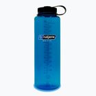 Туристическа бутилка Nalgene Wide Mouth Silo Sustain 1400 мл синя/черна капачка
