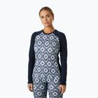 Дамска термоактивна блуза Helly Hansen Lifa Merino Midweight Graphic Crew navy star pixel