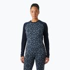 Дамска термоактивна блуза Helly Hansen Lifa Merino Midweight Graphic Crew navy nordic rose aop