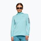 Дамски суитшърт за трекинг NORRONA Falketind Warm1 Hood aqua haze/trooper