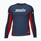 Мъжка термо риза Swix Racex Bodyw в тъмносиньо и червено 40811-75120-S
