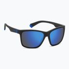 Детски слънчеви очила Polaroid PLD 8057/S матово черно/синьо огледало с поляризация