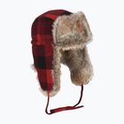 Зимна шапка Pinewood Classic Checked Fur червена / черна