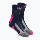 Дамски чорапи X-Socks Trek Outdoor midnight blue/pink/lt grey melange