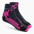 Дамски чорапи за бягане X-Socks Run Speed Two 4.0 dolomite grey/neon flamingo