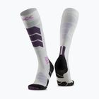 Скиорски чорапи X-Socks Ski Expert Silk Merino Otc white/lavender