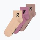 Чорапи On Logo Sock Mid 3 pack sherbet/rhodonite