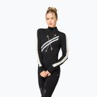 Дамска блуза с дълъг ръкав super.natural KryTeeede Col T-Neck Light jet black/white/mountain trail gl/white