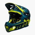 Велосипедна каска Bell FF Super DH MIPS Spherical matte gloss blue/hiviz