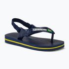 Детски сандали Havaianas Baby Brasil Logo II navy blue / citrus yelloew