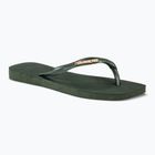 Дамски джапанки Havaianas Square Logo Metallic green olive