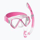 Детски комплект за шнорхел Mares Combo Pirate Neon pink/white/clear