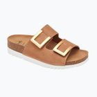 Дамски чехли Scholl Montery 2 Straps Ad Med cognac