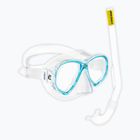 Детски комплект за шнорхелинг Cressi Perla Jr + Minigringo clear/aquamarine