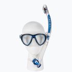 Комплект за гмуркане с шнорхел Cressi Quantum маска + шнорхел Itaca Ultra Dry прозрачно син DM400020