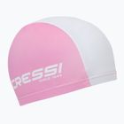Детска шапка за плуване Cressi Tago в розово/бяло