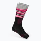 Дамски скиорски чорапи Mico Light Weight Superthermo Natural Merino Ski nero/fucsia fluorescente
