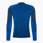 Мъжка термална тениска Mico Warm Control Mock Neck синя IN01851