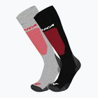 Скиорски чорапи Nordica Uni 2.0 2 чифта grey/ red+black/ red
