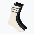 Чорапи EA7 Emporio Armani Train Socks Sponge 3 чифта black / vanilla ice / armani blu