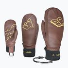 Дамски скиорски ръкавици Level Ivory Mitt brown