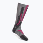 Дамски ски чорапи UYN Ski Merino light grey/pink