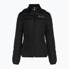 Дамско яке EA7 Emporio Armani Train Core Lady Eco Down Hoodie black/logo light gold