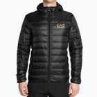 Мъжко яке EA7 Emporio Armani Train Core ID Down Light Hoodie black/gold logo