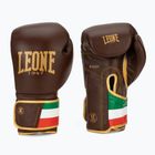 Боксови ръкавици LEONE 1947 Italy '47 black/white/brown