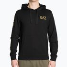Мъжки суитшърт EA7 Emporio Armani Train Logo Series Hoodie Extended Logo Coft black/gold logo