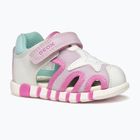 Детски сандали Geox Iupidoo white/fuchsia