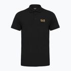 Мъжка тениска EA7 Emporio Armani Core Identity Polo black / gold logo
