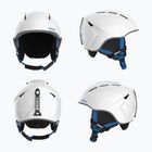 Детска ски каска Briko Makalu Jr shiny white/lochmara blue