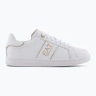 EA7 Emporio Armani Classic Logo изцяло бели/златни детайли обувки