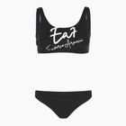 Дамски бански костюм от две части EA7 Emporio Armani Maxi Logo Bikini Top black