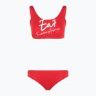 Дамски бански костюм от две части EA7 Emporio Armani Maxi Logo Bikini Top racing red