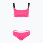 Дамски бански костюм от две части EA7 Emporio Armani Logo Tape Bikini Top neon pink