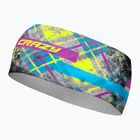 Жълта шотландска лента за глава Crazy Stem print