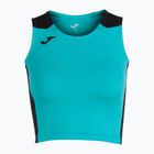 Дамска тениска за бягане Joma Record II Top тюркоазено/черно