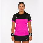 Тениска Joma Montreal SS fluor pink/black
