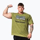 Мъжка тениска за тренировка NEBBIA Washed-Off Heritage green