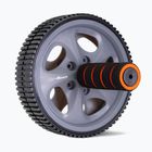 Колело за упражнения за коремни мускули GymBeam Ab Wheel черно/сиво/оранжево
