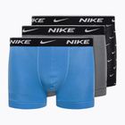 Мъжки боксерки Nike Everyday Cotton Stretch Trunk 3Pk UB1 swoosh print/grey/uni blue